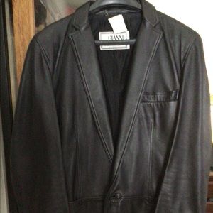 Mens Gianni Versace Vintage Leather Blazer Like New Condtion